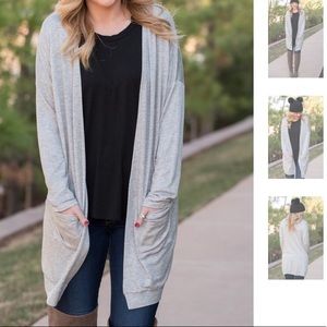 Gray cardigan